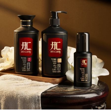Bộ 3 THANG THẢO MỘC DẦU GỘI - DẦU XẢ - XỊT TÓC CUNG ĐÌNH